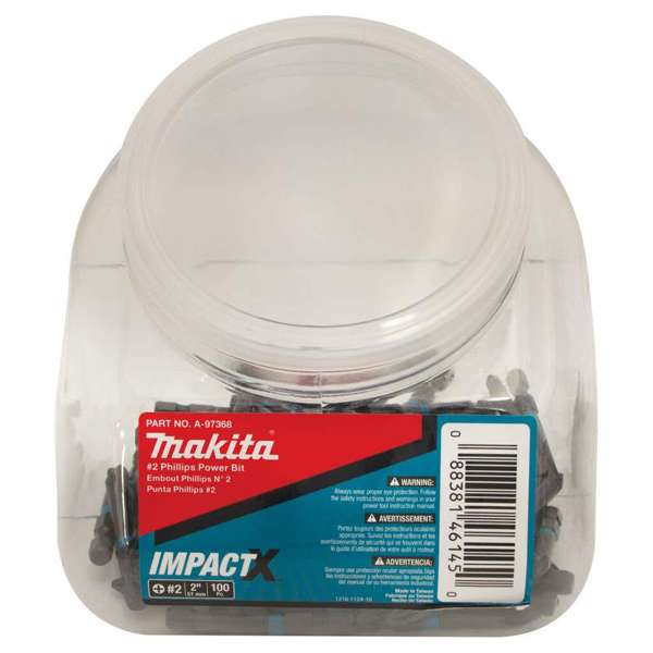 Makita Impact-X PH2 x 50mm - 100 Piece Cookie Jar