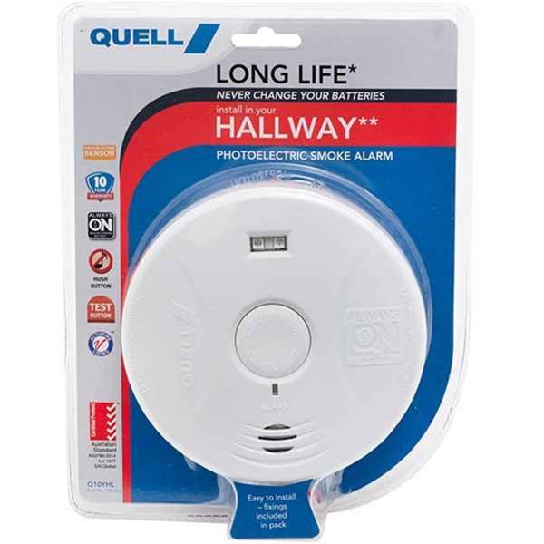 Quell Long Life Photoelectric Smoke Alarm for Hallway with Escape Light