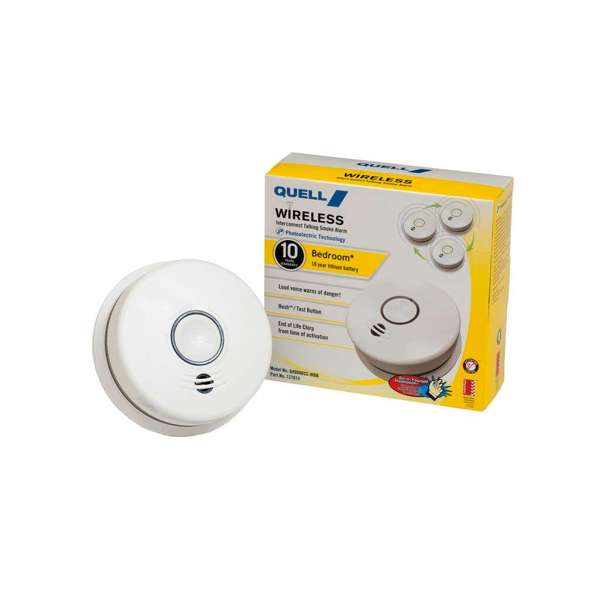 Quell Wireless Photoelectric Bedroom Smoke Alarm Voice Alert