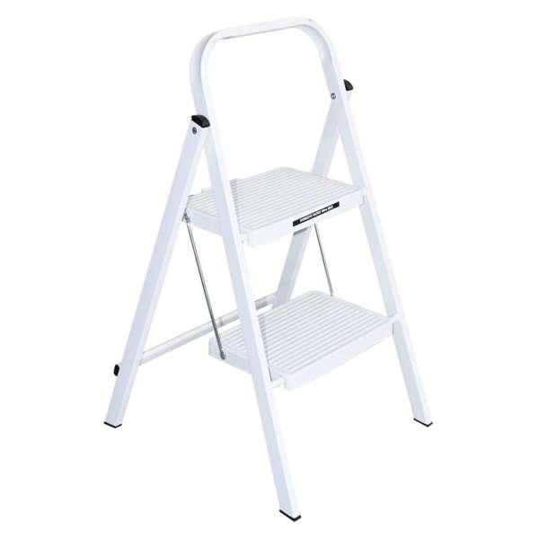 Werner Steel Step Ladder 100kg Domestic White