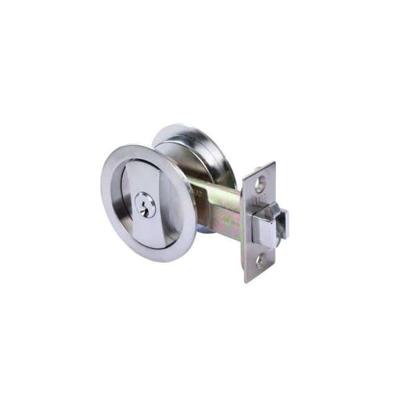 Trio Sliding Door Lock Entrance Satin Chrome