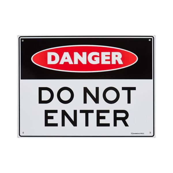 Sandleford Danger Do Not Enter Safety Sign 300 x 225mm