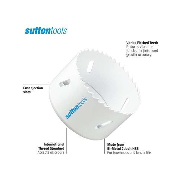 Sutton Tools 73mm White Cobalt Bi-Metal Holesaw