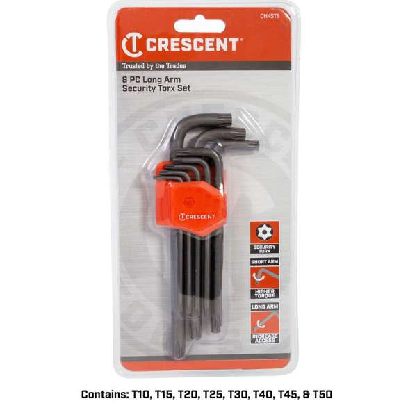 Crescent Security Torx Allen Key Set - 8 Piece