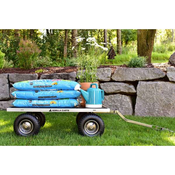 Gorilla Carts Steel Mesh Garden Cart 450kg