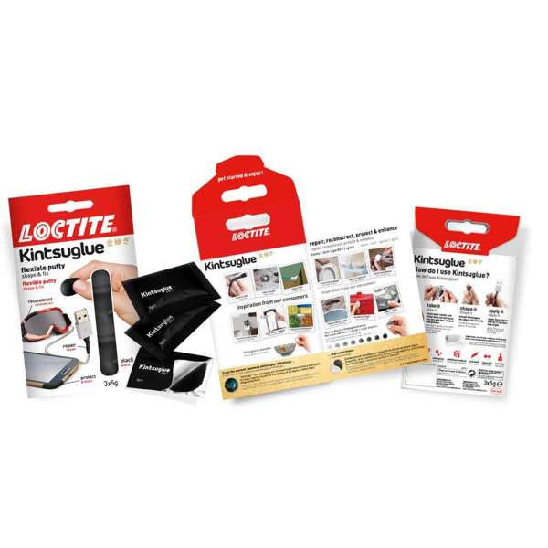 Loctite Kintsuglue Flexible Putty Black 5g - 3 Pack