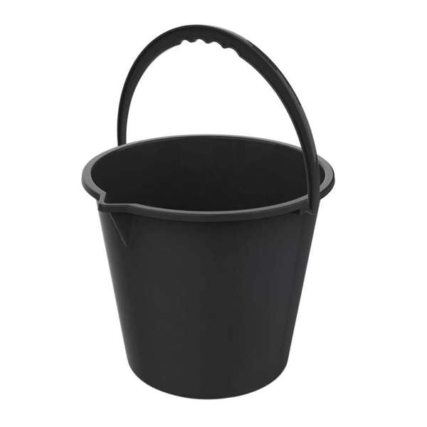 Buy Right Plastic Bucket with Spout Black 10L