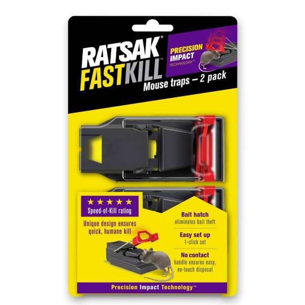 Ratsak Fastkill Mouse Trap - 2 Pack