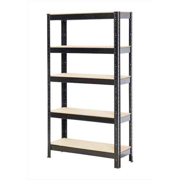 Storage Geelong 5 Tier Shelving Unit Black