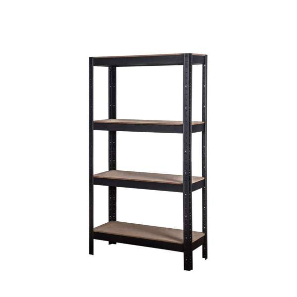 Storage Geelong Shelf Unit 4 Tier 175kg Black D325 x W825 x H1500mm