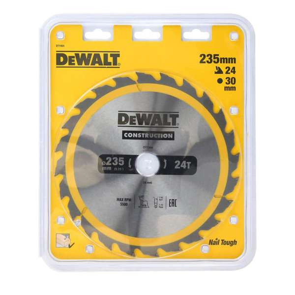 DeWalt Construction Circle Saw Blade 235mm