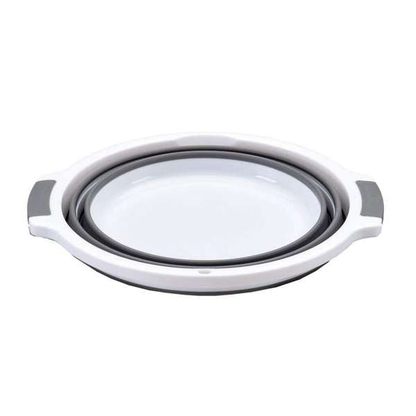 Collapsible Wash Bowl with Handles Grey & White 10L