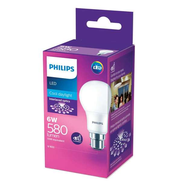 Philips LED Globe 6W BC Cool Daylight