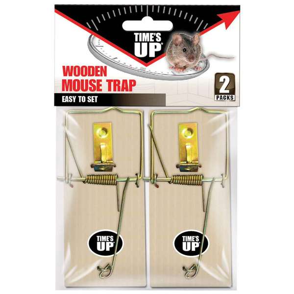 Times Up Wooden Mouse Trap - 2 Pack