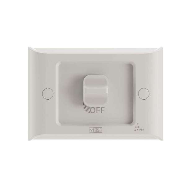 HPM Aqua Life Switch 1 Gang Surface Mount 16A IP66 Mist Grey