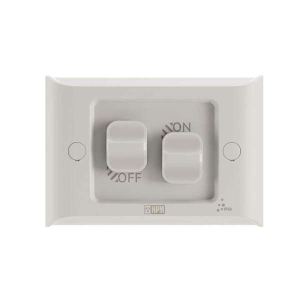 HPM Aqua Surface Mount Switch Misty Grey 16A IP66