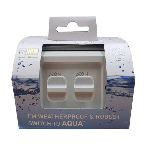 HPM Aqua Surface Mount Switch Misty Grey 16A IP66