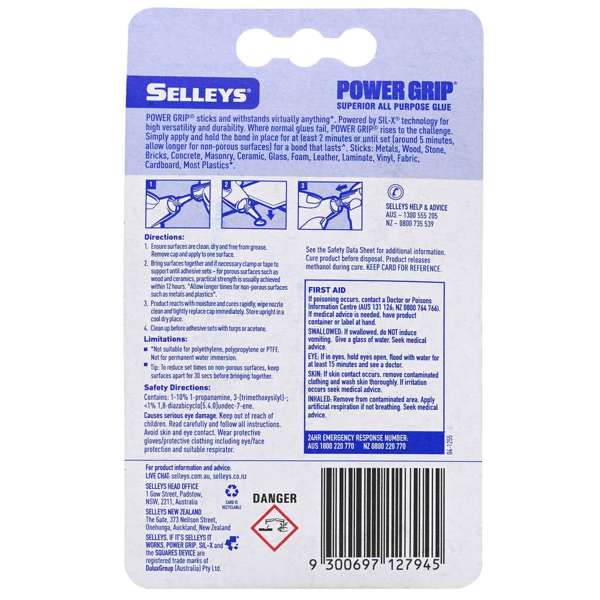 Selleys Power Grip Super Strong All Purpose Glue 5g