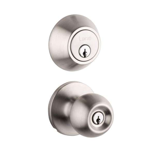 Lane Bala Knobset Security Satin Stainless Steel