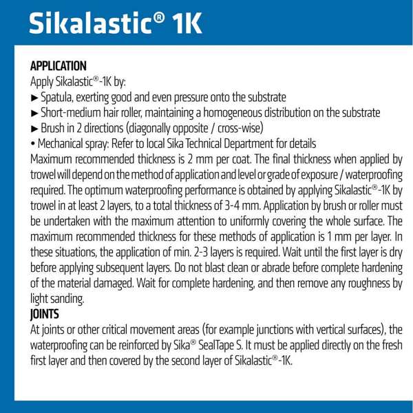 Sika Mortar Sikalastic 1K Pail 10kg