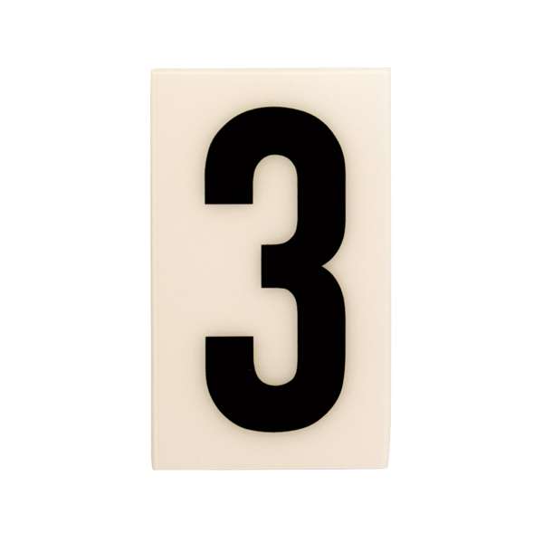 Sandleford 60mm White Self Adhesive House Number 3