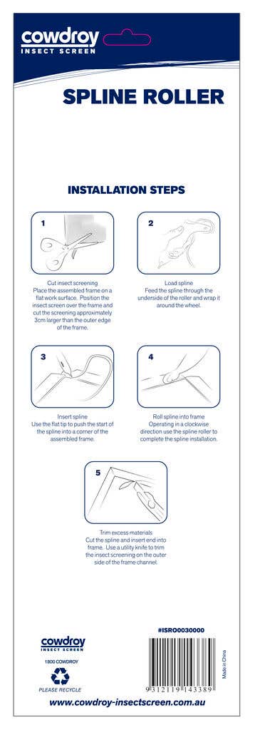Cowdroy Spline Roller Easy Feed