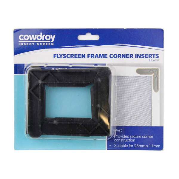 Cowdroy PVC Screen Corner 25mm - 4 Pack