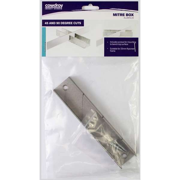 Cowdroy Mitre Box Aluminum Suits 25mm Frame 140mm