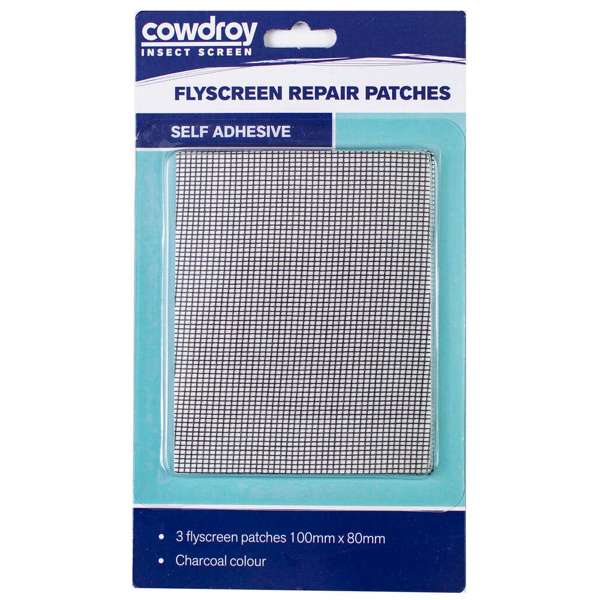 Cowdroy Flyscreen Repair Patches 100 x 80mm - 3 Pack