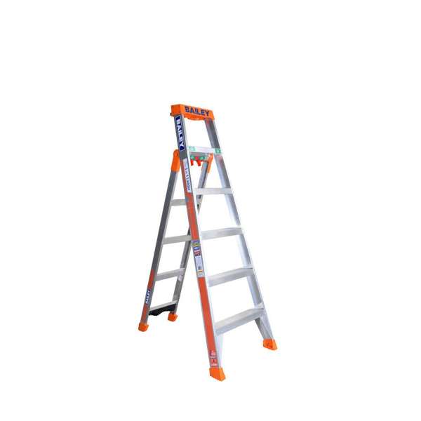 Bailey 3 in 1 Step Ladder 150kg Industrial 1.8m