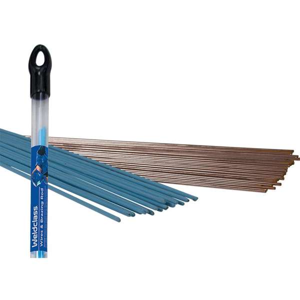 Weldclass Brazing Rod 45% Flux Coated Silver 1.6mm - 2 Rods