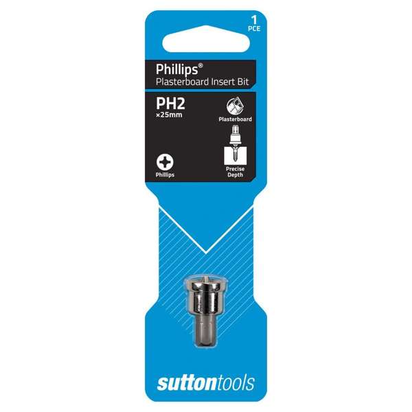 Sutton Tools Drywall Screwdriver Bit PH2 x 25mm