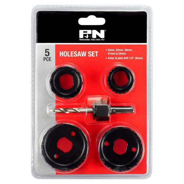 P&N Hole Saw Set - 5 Piece