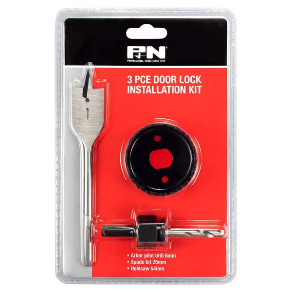 P&N Hole Saw Set Door Lock Installation - 3 Piece