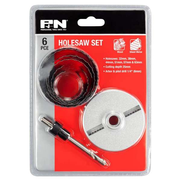 P&N Hole Saw Set - 6 Piece