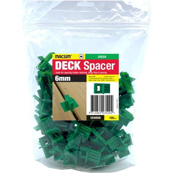 Macsim Spacer Deck Green 6mm - 100 Pack