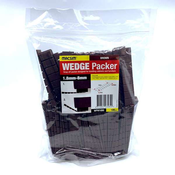 Macsim Wedge Packer Brown 1.8 - 8.0mm - 100 Pack