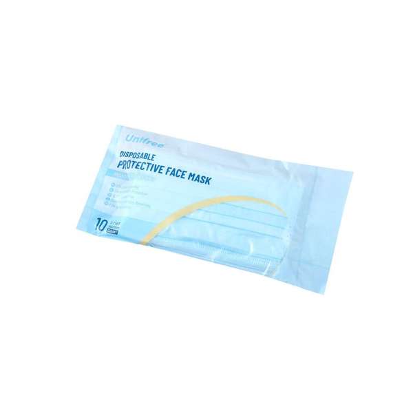 Unifree Disposable Protective Face Mask - 10 Pack