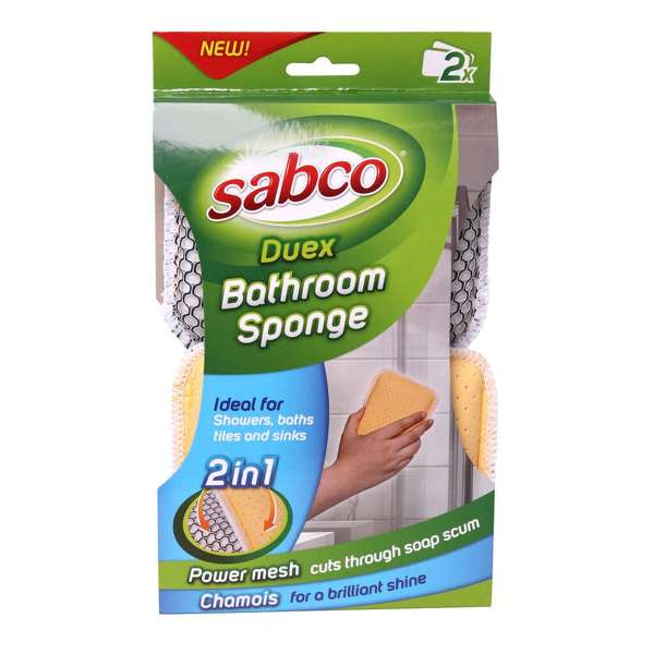 Sabco Duex Bathroom Sponge - 2 Pack