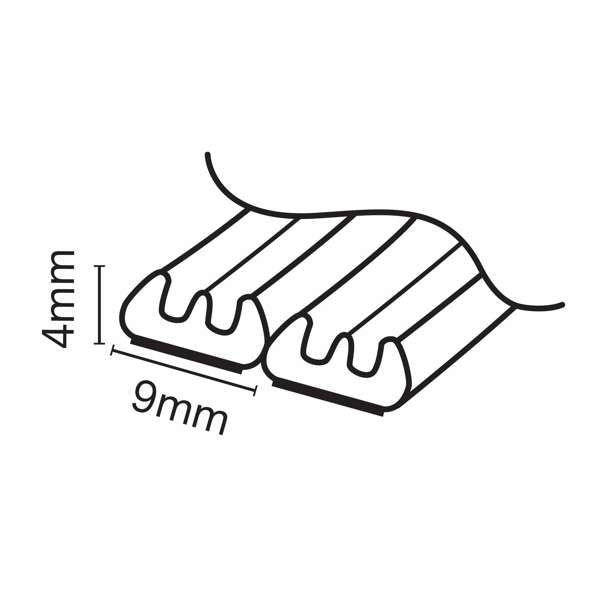 Cowdroy Grooved Rubber Window & Door Weather Seal 4 x 9mm CM59