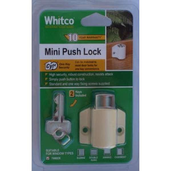 Lock Window Mini Push Primrose