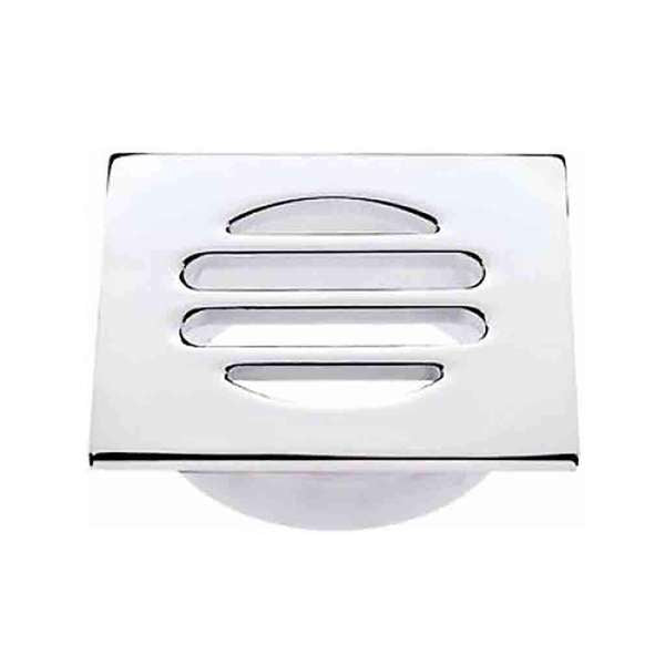 Mildon Grate Light Brass Square Screw Chrome 80 - 50mm