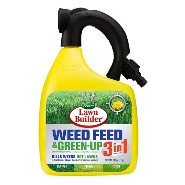 Scotts Lawn Builder 3-in-1 Weed, Feed & Green Up Liquid Lawn Fertiliser 2L