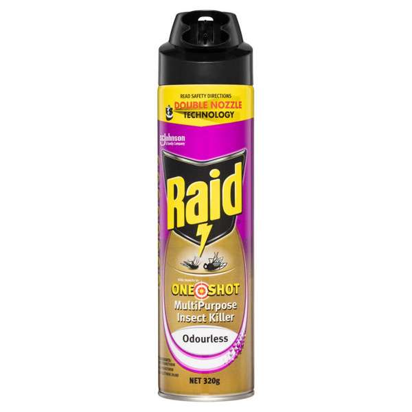 Raid One Shot Pest Multipurpose Insect Killer Odourless 320g