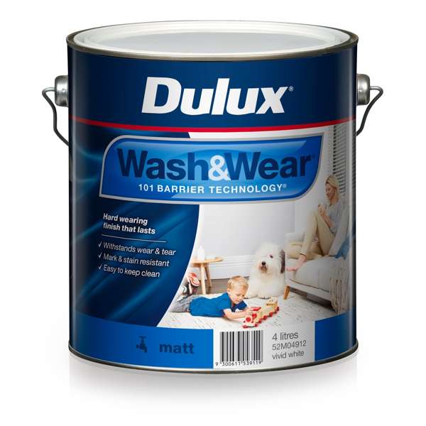 Dulux Wash & Wear Interior Matt Vivid White