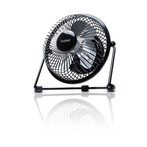 Goldair Select USB Desk Fan Black 100mm