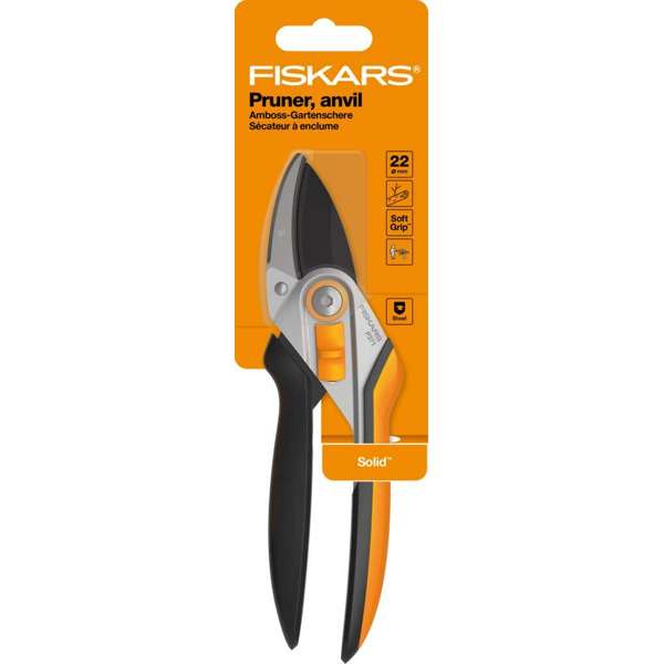 Fiskars Solid Anvil Secateurs