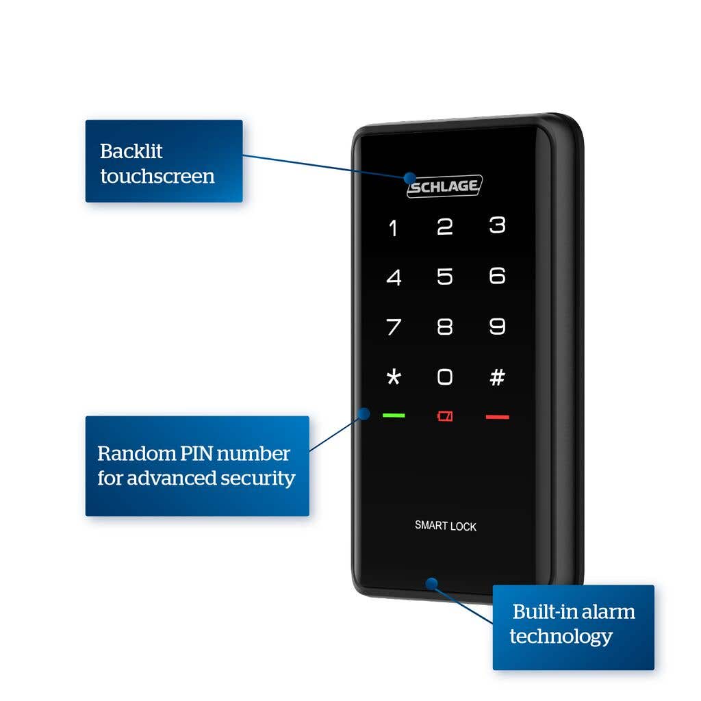 Schlage Ease S1 Keyless Smart Lock Deadbolt #SREEAS1KBL