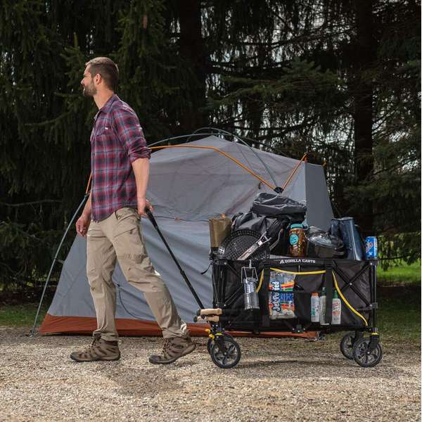 Gorilla Carts Collapsible Folding Outdoor Utility Wagon