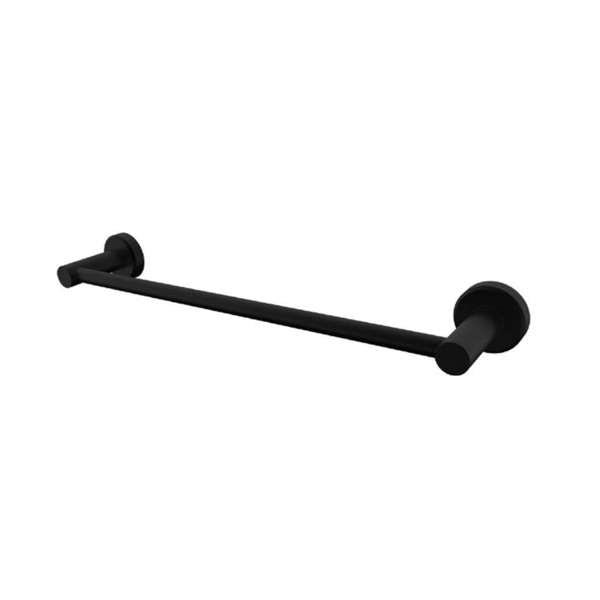 Bolera Towel Rail Round & Square Plates Single Black